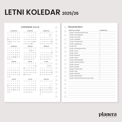 Šolski planer 2025/26 | Quartz mini